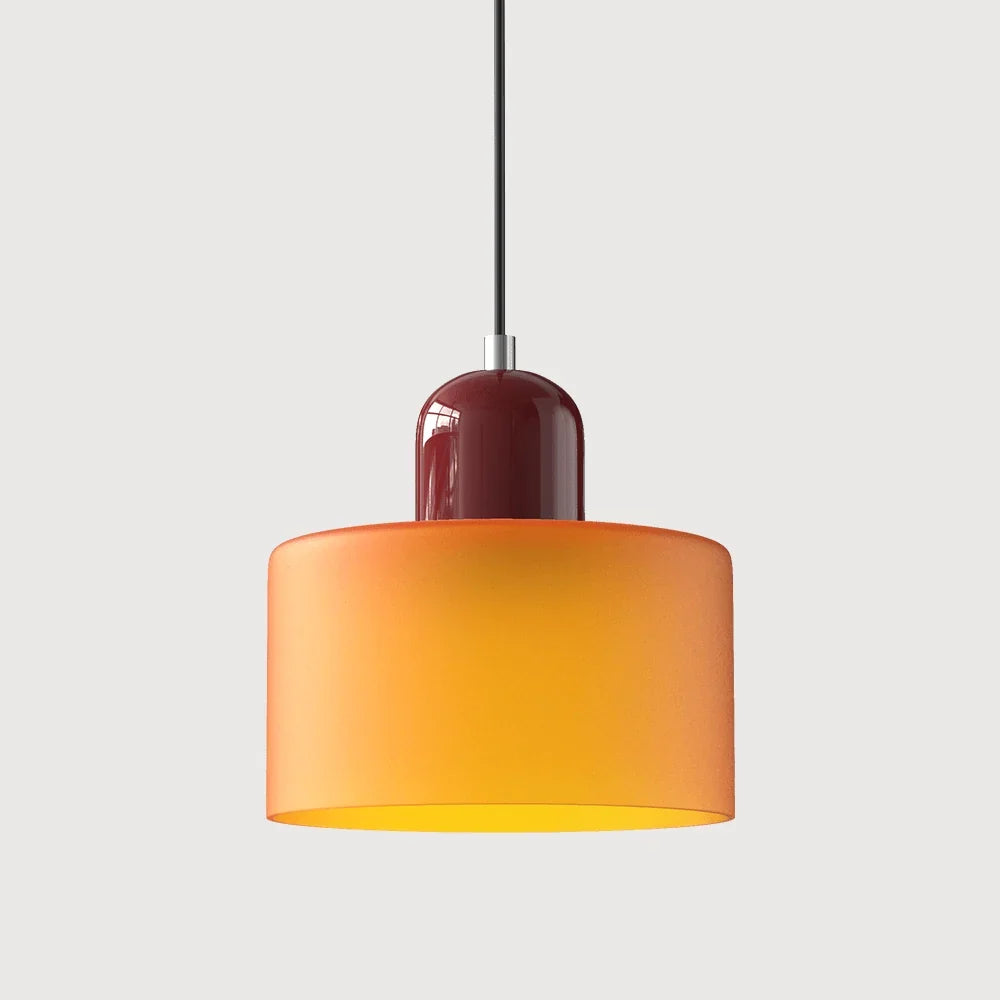 Pendant Light Tinted Glass Bauhaus Design Warm Glow