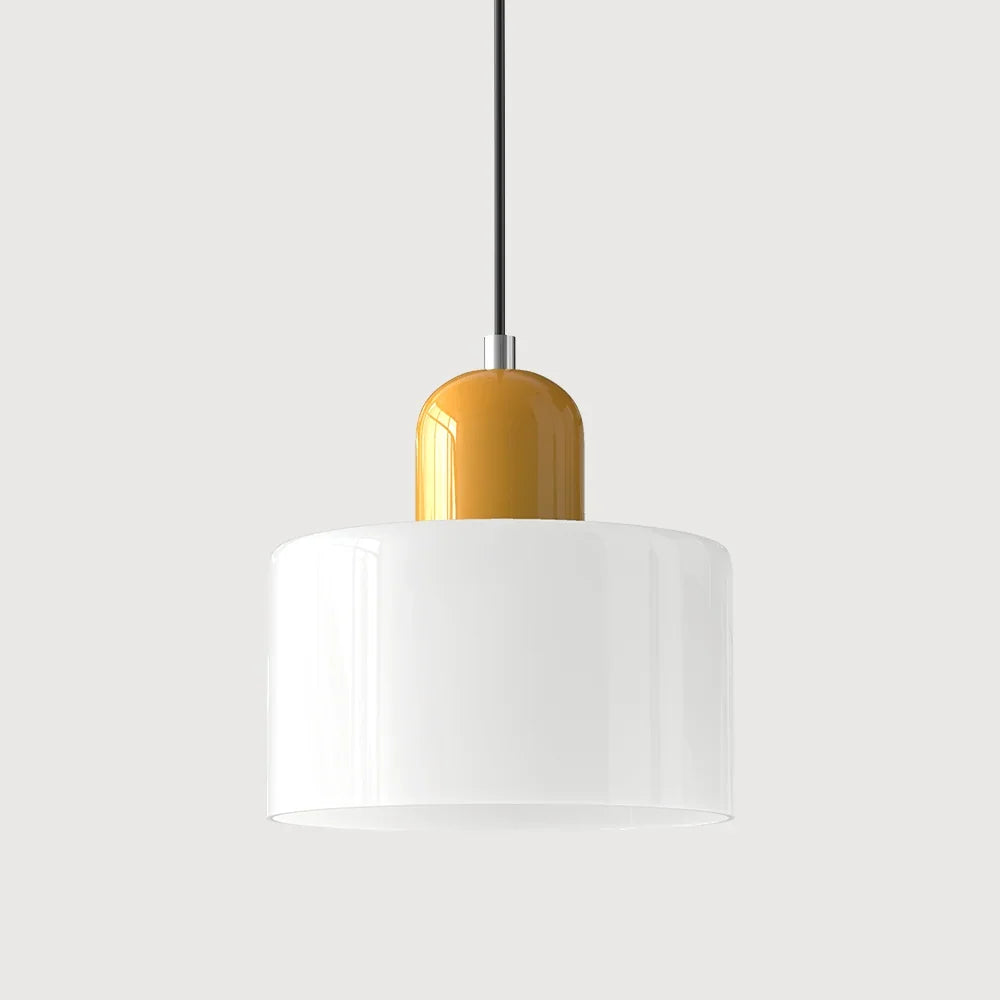 Pendant Light Tinted Glass Bauhaus Design Warm Glow