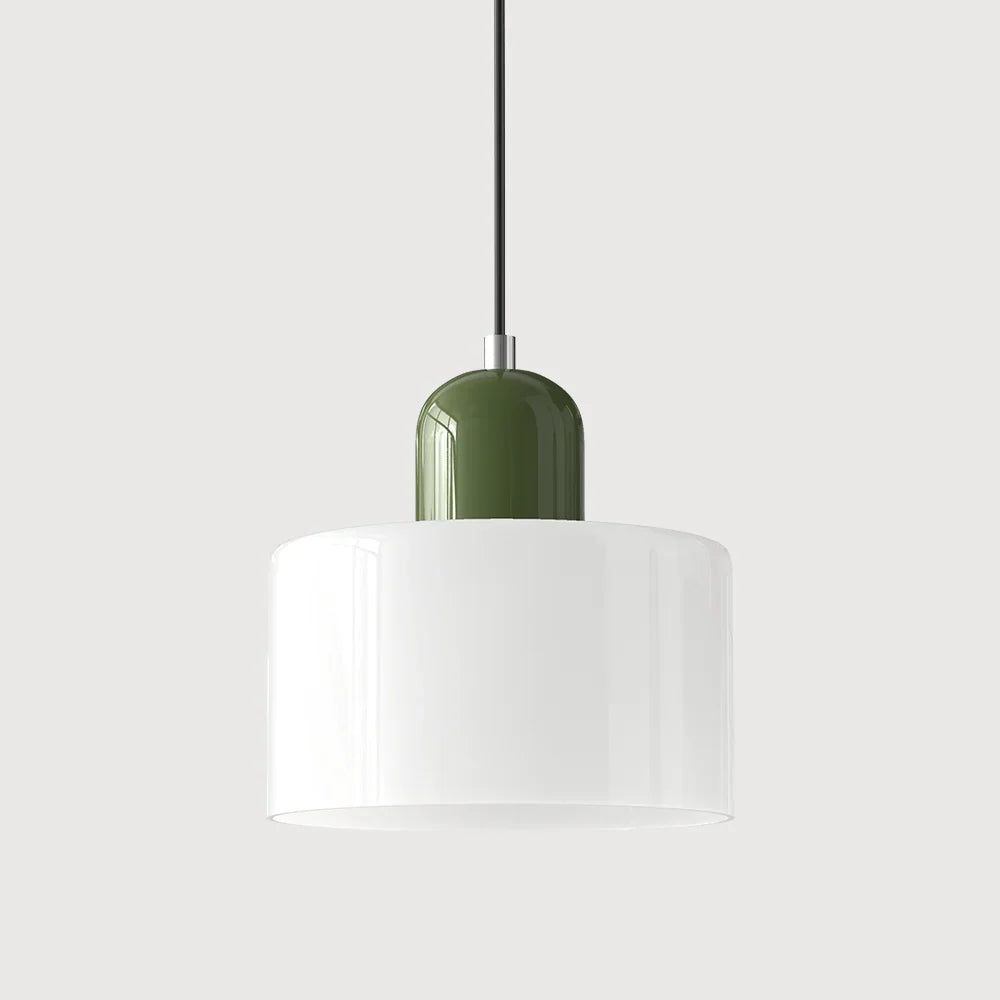 Pendant Light Tinted Glass Bauhaus Design Warm Glow
