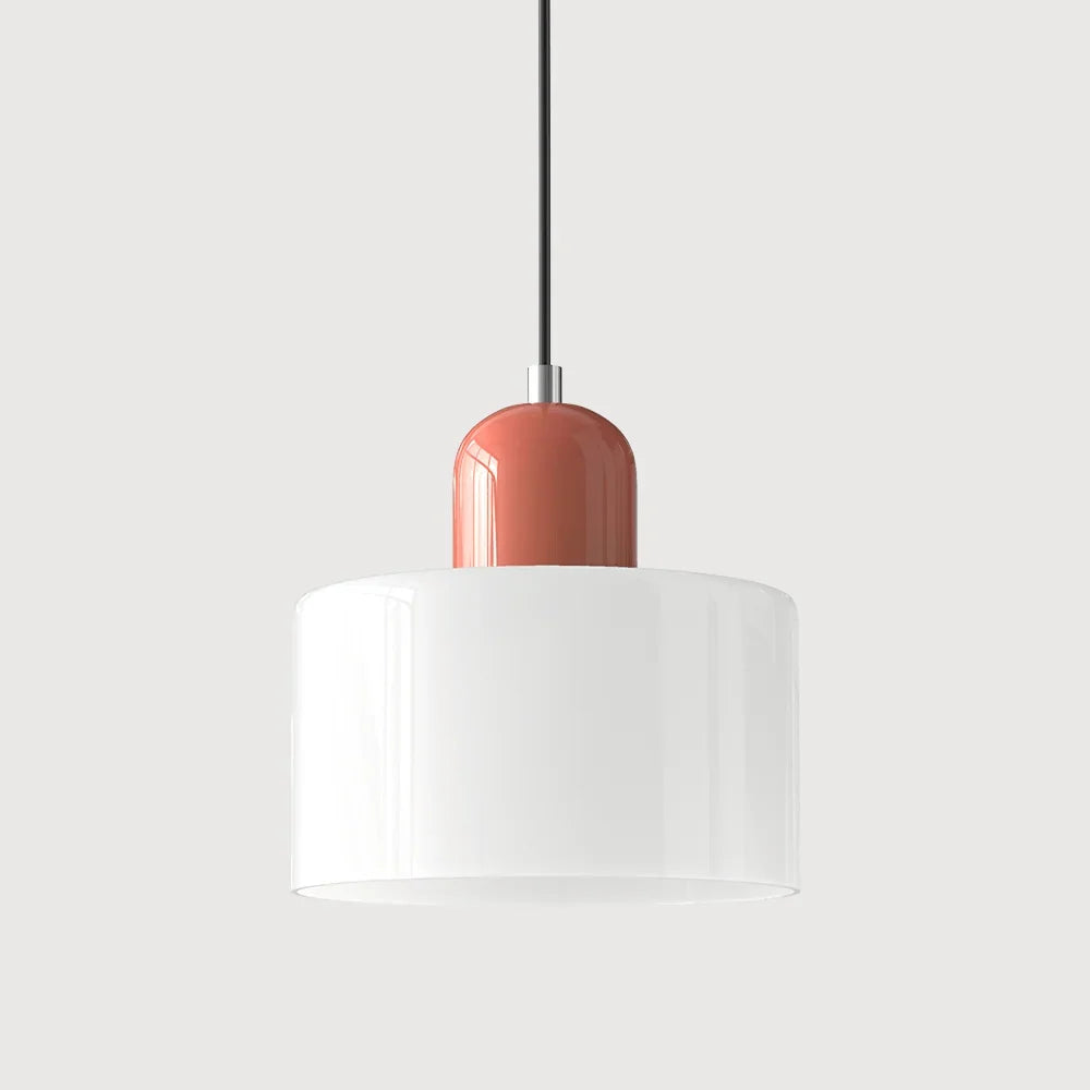 Pendant Light Tinted Glass Bauhaus Design Warm Glow