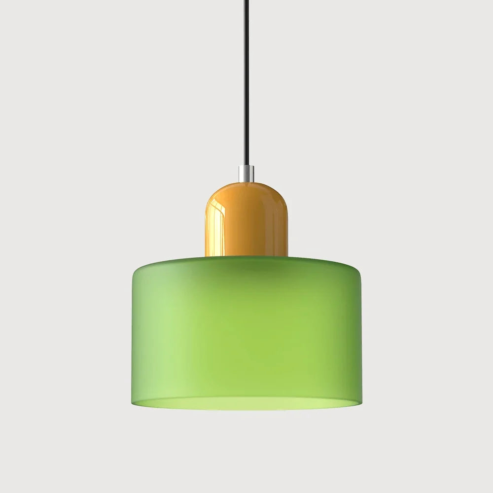 Pendant Light Tinted Glass Bauhaus Design Warm Glow