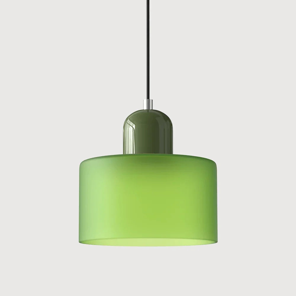 Pendant Light Tinted Glass Bauhaus Design Warm Glow