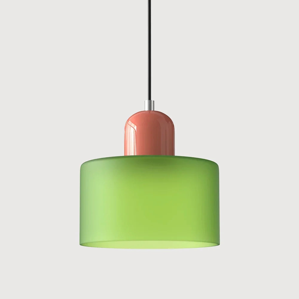 Pendant Light Tinted Glass Bauhaus Design Warm Glow