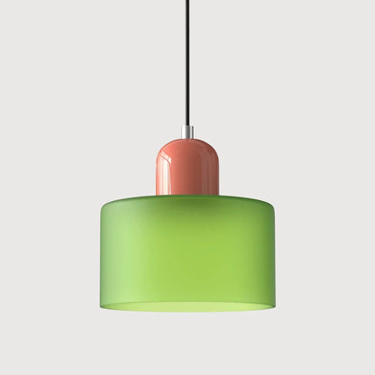 Pendant Light Tinted Glass Bauhaus Design Warm Glow