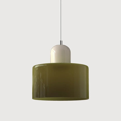 Pendant Light Tinted Glass Bauhaus Design Warm Glow