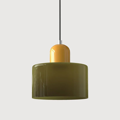 Pendant Light Tinted Glass Bauhaus Design Warm Glow