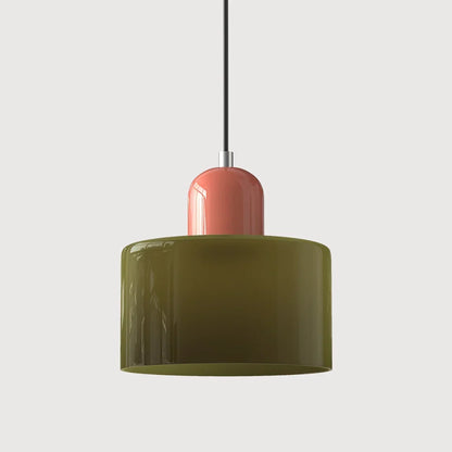 Pendant Light Tinted Glass Bauhaus Design Warm Glow