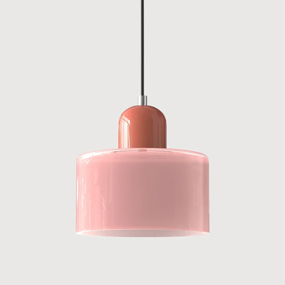Pendant Light Tinted Glass Bauhaus Design Warm Glow