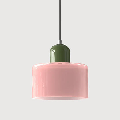 Pendant Light Tinted Glass Bauhaus Design Warm Glow
