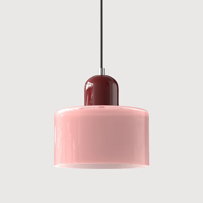 Pendant Light Tinted Glass Bauhaus Design Warm Glow