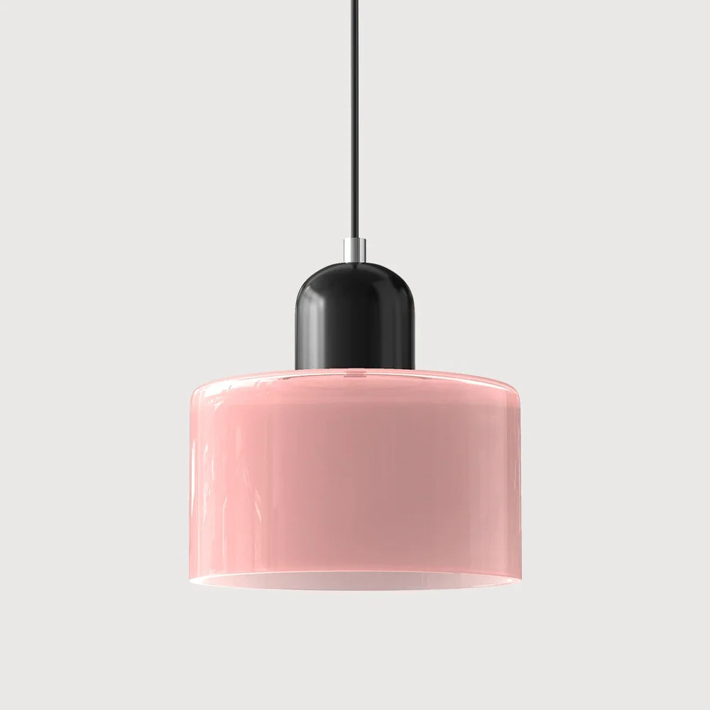 Pendant Light Tinted Glass Bauhaus Design Warm Glow