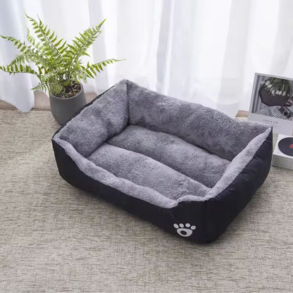 Pet Bed Plush Microfiber Bolster Non-Slip & Machine Washable