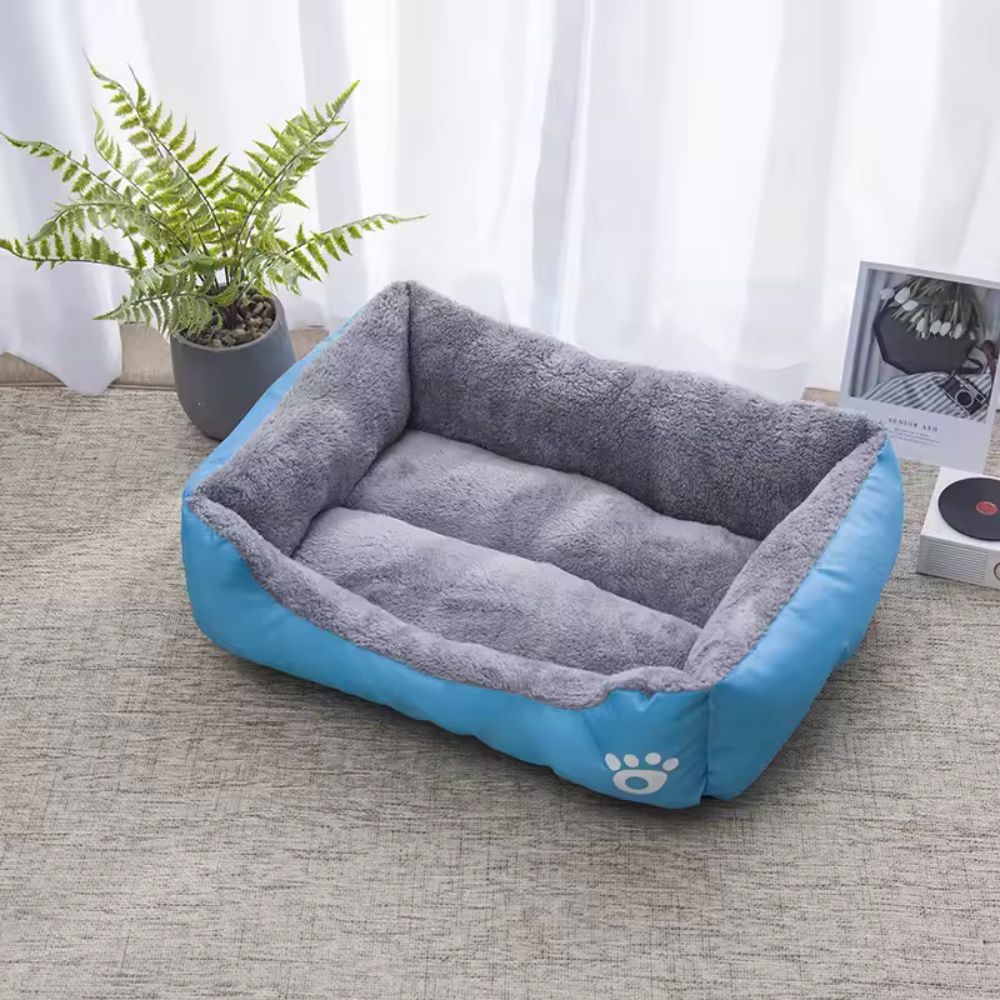 Pet Bed Plush Microfiber Bolster Non-Slip & Machine Washable