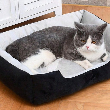 Pet Bed Plush Microfiber Bolster Non-Slip & Machine Washable