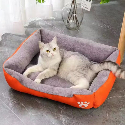 Pet Bed Plush Microfiber Bolster Non-Slip & Machine Washable