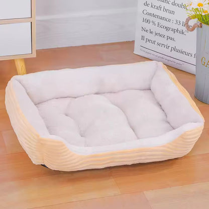 Pet Bed Plush Microfiber Bolster Non-Slip & Machine Washable