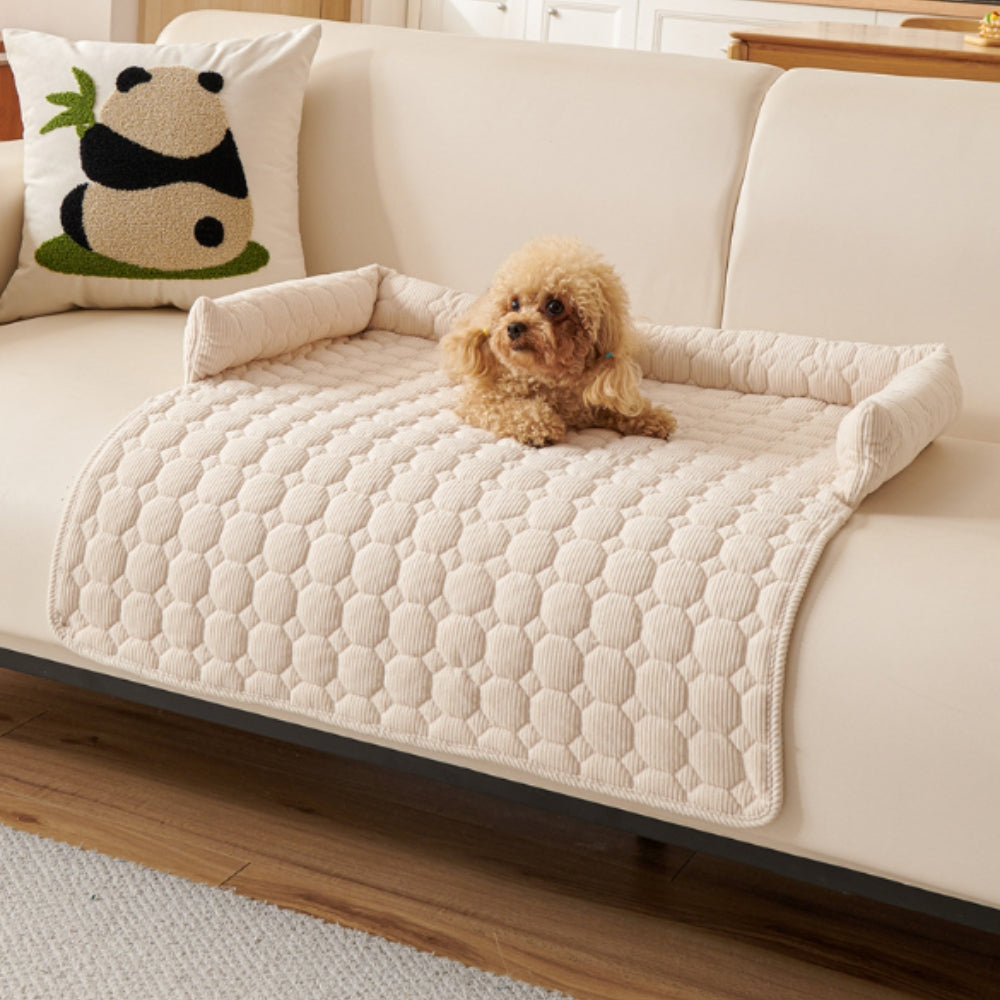 Pet Bed Quilted Microfiber Non-Slip Machine Washable