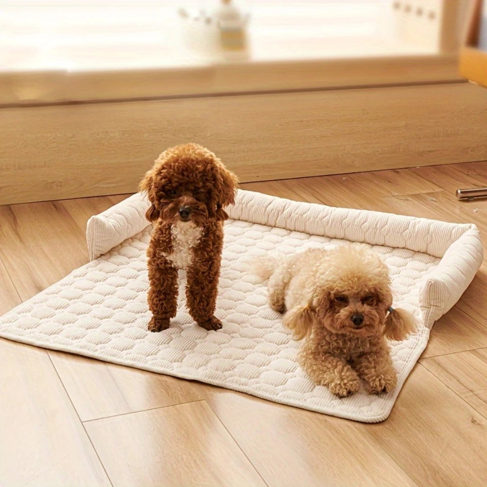 Pet Bed Quilted Microfiber Non-Slip Machine Washable