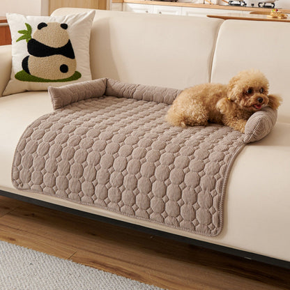Pet Bed Quilted Microfiber Non-Slip Machine Washable