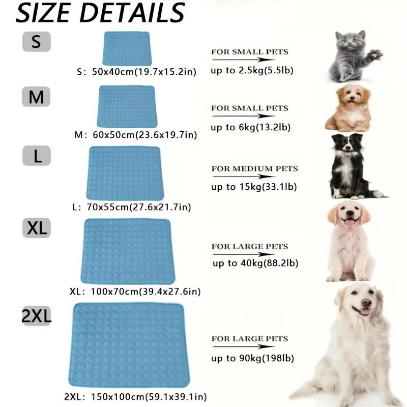 Pet Cooling Mat Soft Padded Lightweight Machine Washable