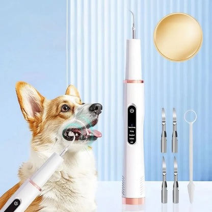 Pet Dental Cleaner Ultrasonic Rechargeable Stainless Steel Tip