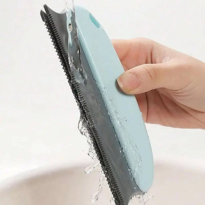 Pet Fur Remover Soft Rubber Bristles Ergonomic Handle