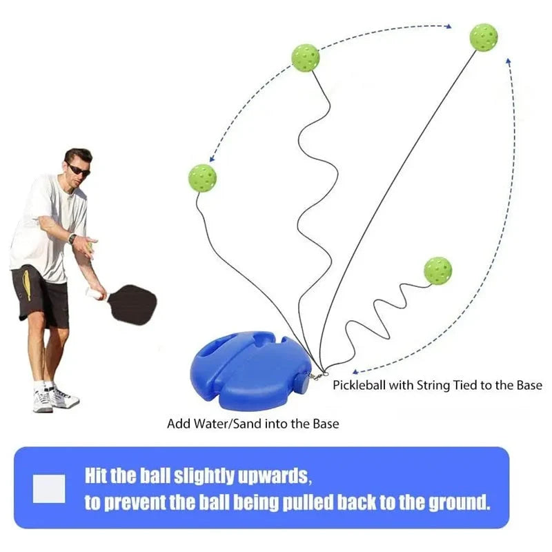 Pickleball Trainer Solo Rebounder Glow-In-The-Dark Balls