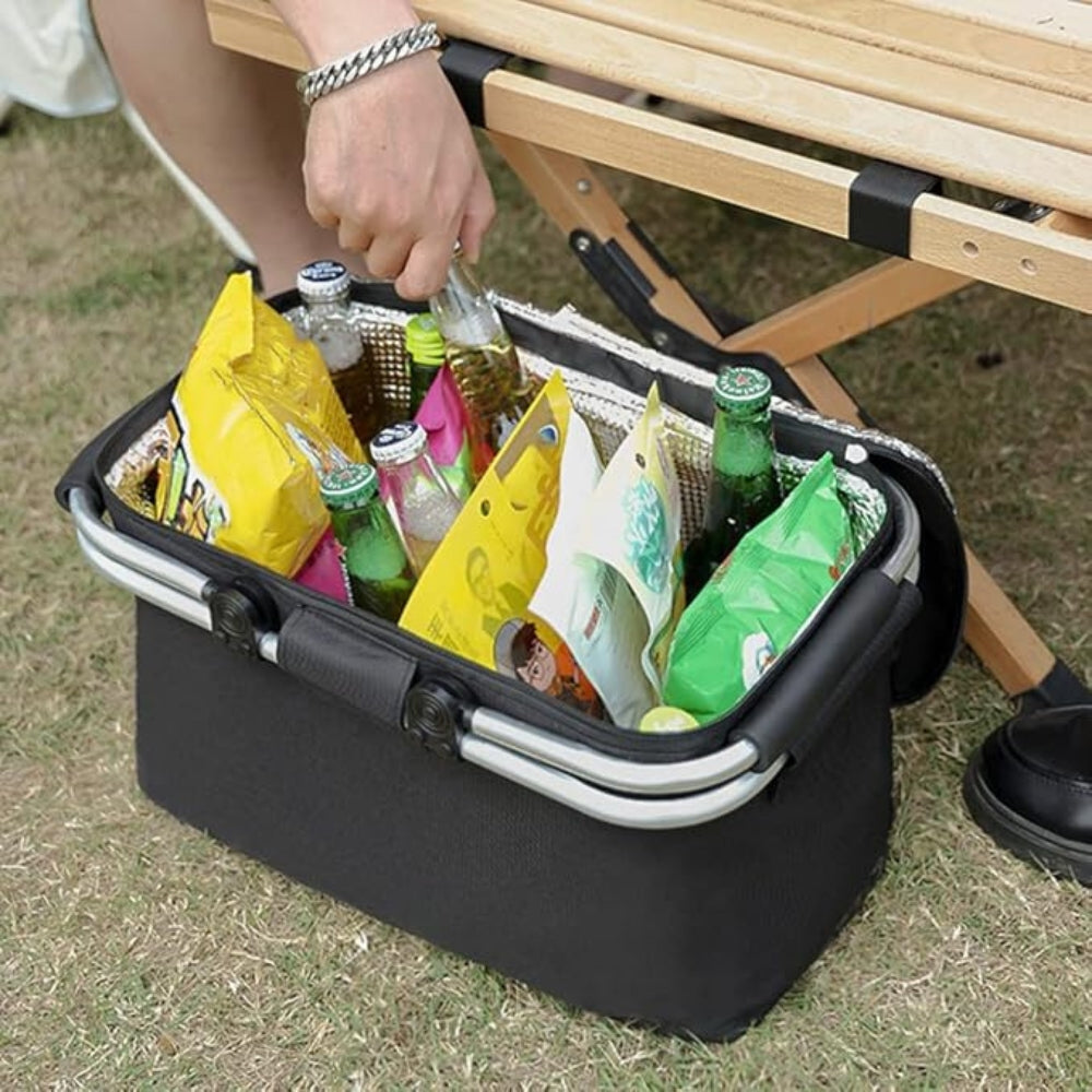 Picnic Basket Collapsible Leakproof & Insulated 18L Capacity
