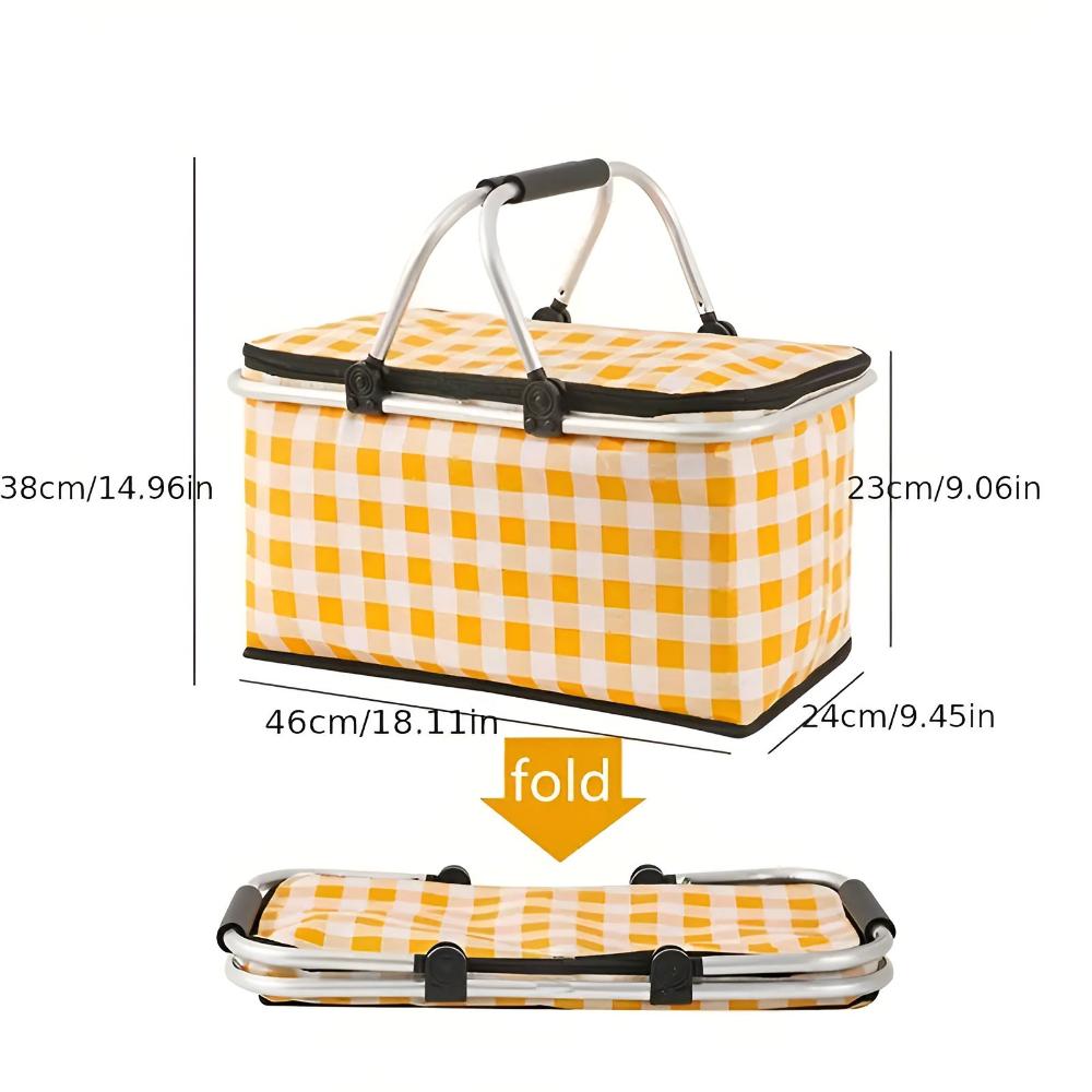 Picnic Basket Insulated Foldable 22L Padded Handles