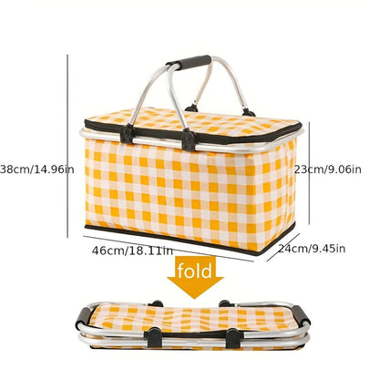 Picnic Basket Insulated Foldable 22L Padded Handles