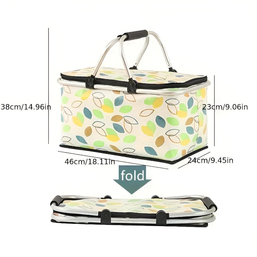 Picnic Basket Insulated Foldable 22L Padded Handles