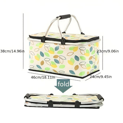 Picnic Basket Insulated Foldable 22L Padded Handles