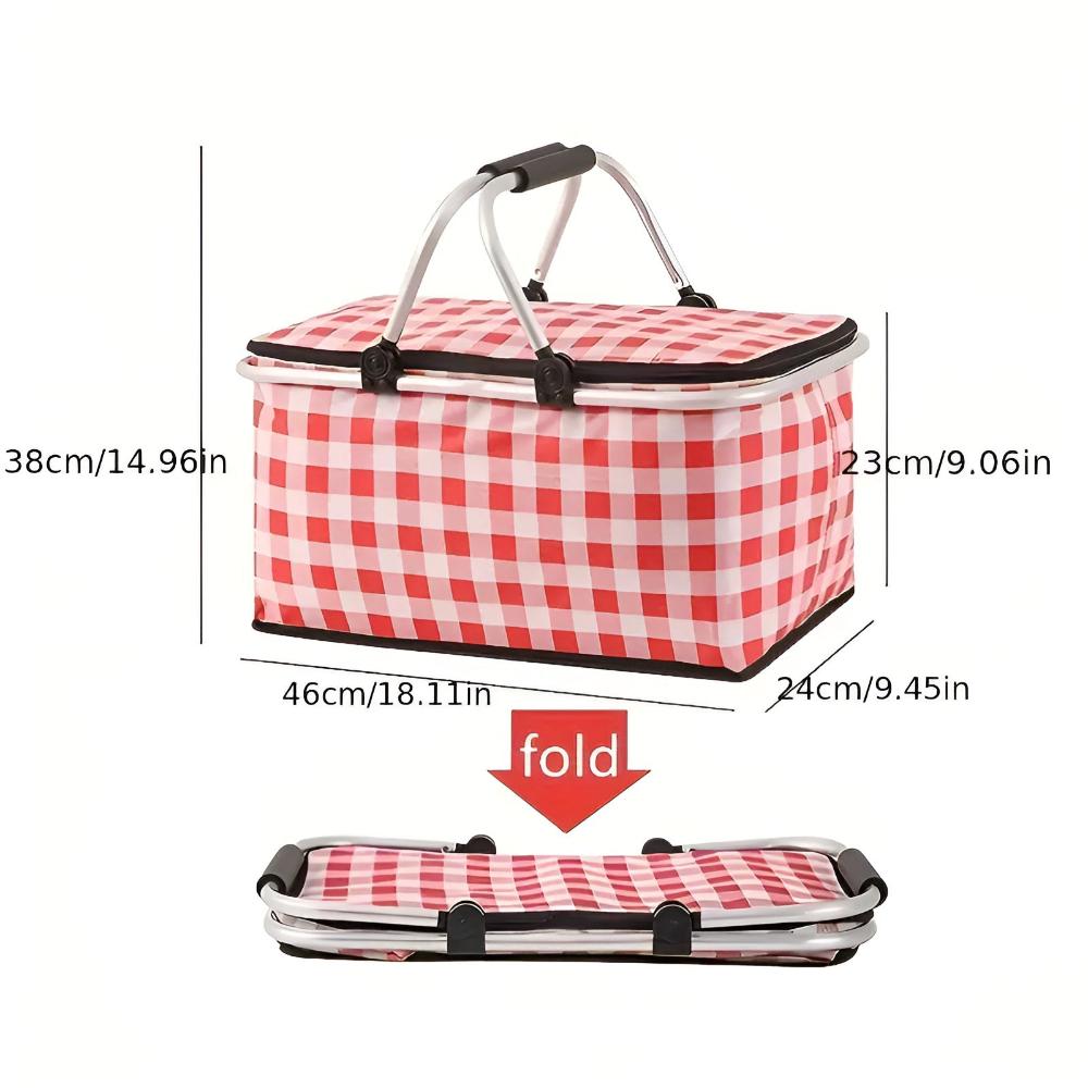 Picnic Basket Insulated Foldable 22L Padded Handles
