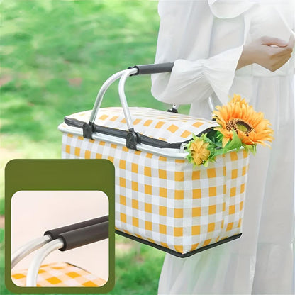 Picnic Basket Insulated Foldable 22L Padded Handles