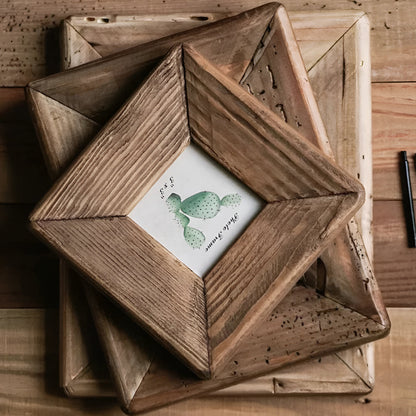Picture Frame Solid Wood Old Pine Weathered Finish
