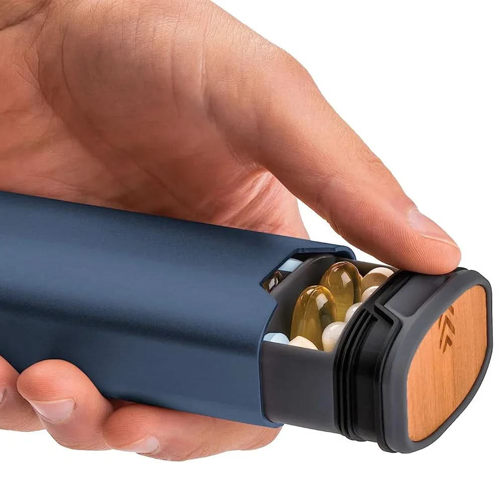 Pill Organizer 7 Compartments BPA-Free Compact Travel Design