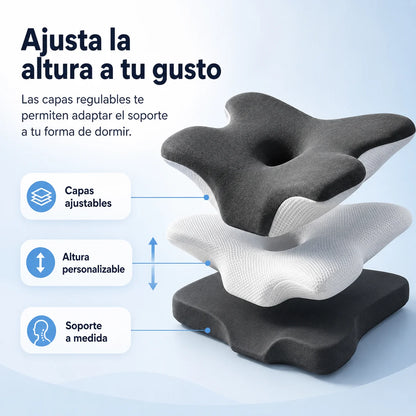 Pillow Adjustable Memory Foam Removable Washable Cover