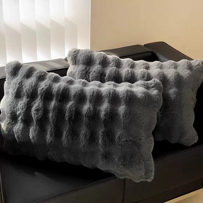 Pillow Cover Knit Faux Fur Machine Washable