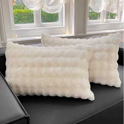Pillow Cover Knit Faux Fur Machine Washable