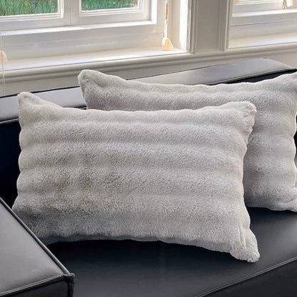 Pillow Cover Knit Faux Fur Machine Washable