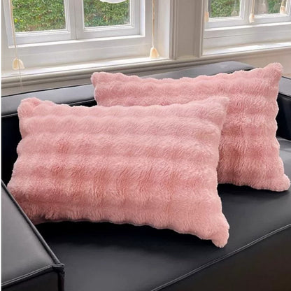 Pillow Cover Knit Faux Fur Machine Washable