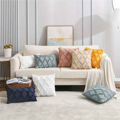 Pillow Cover Velvet Boho Geometric Machine Washable