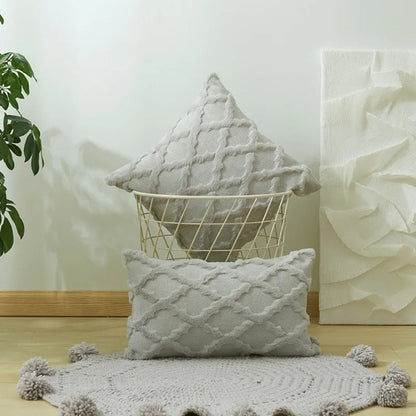 Pillow Cover Velvet Boho Geometric Machine Washable