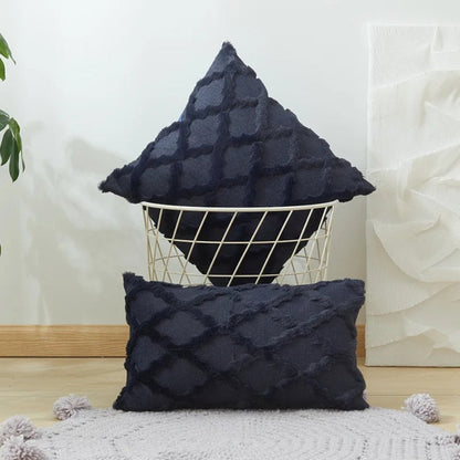 Pillow Cover Velvet Boho Geometric Machine Washable