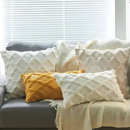 Pillow Cover Velvet Boho Geometric Machine Washable