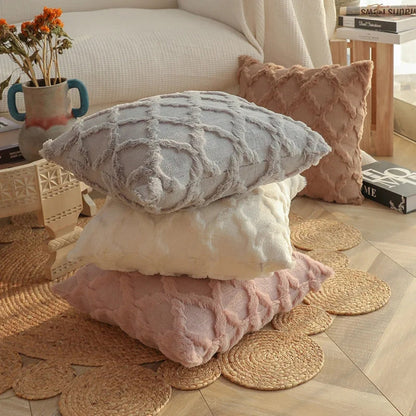 Pillow Cover Velvet Boho Geometric Machine Washable