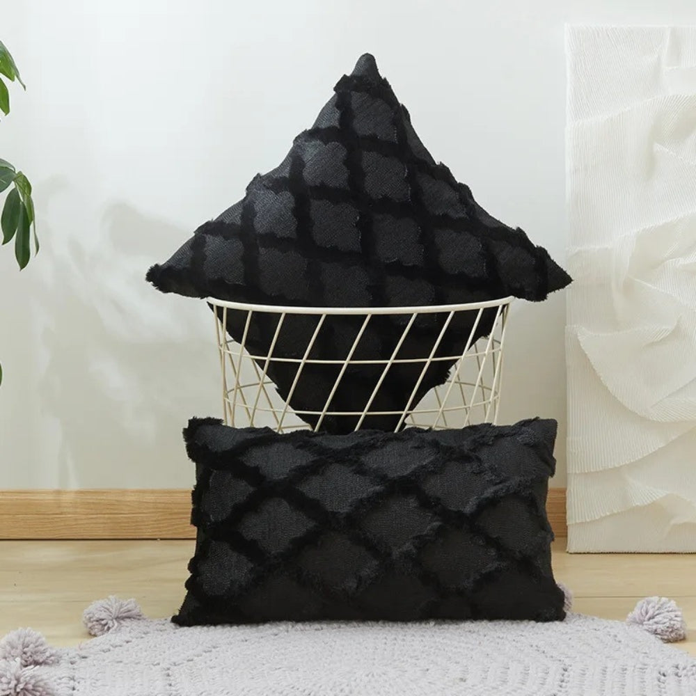 Pillow Cover Velvet Boho Geometric Machine Washable
