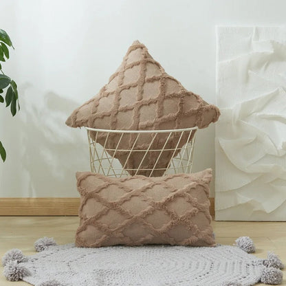 Pillow Cover Velvet Boho Geometric Machine Washable
