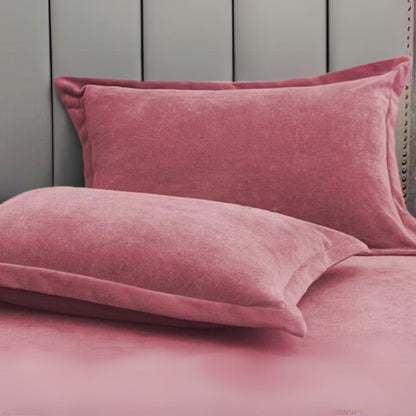 Pillow Covers Set of 2 Plush Fleece Machine Washable