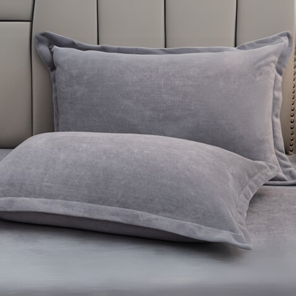 Pillow Covers Set of 2 Plush Fleece Machine Washable